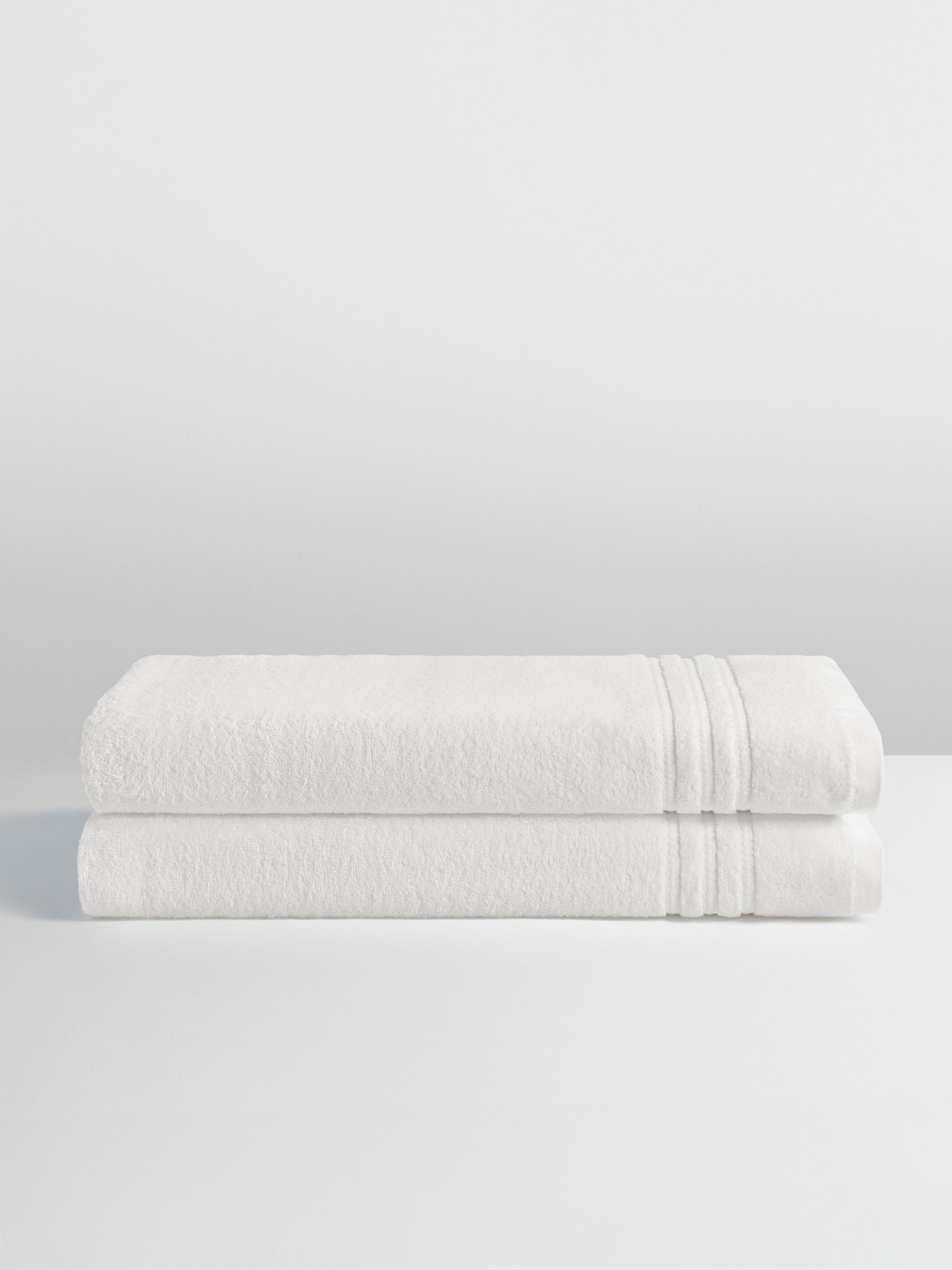 Four Seasons Bath Sheet Set, white, 2 oversized bath sheets, 100% combed low-twist cotton terry