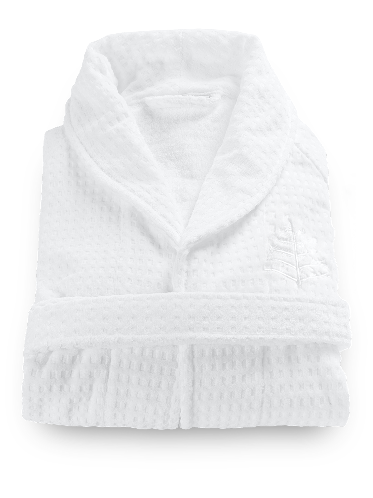 Four Seasons Bath Robe, 100% velour jacquard cotton, white, streamlined tailored fit, double belt-loop, Four Seasons logo embroidered on chest